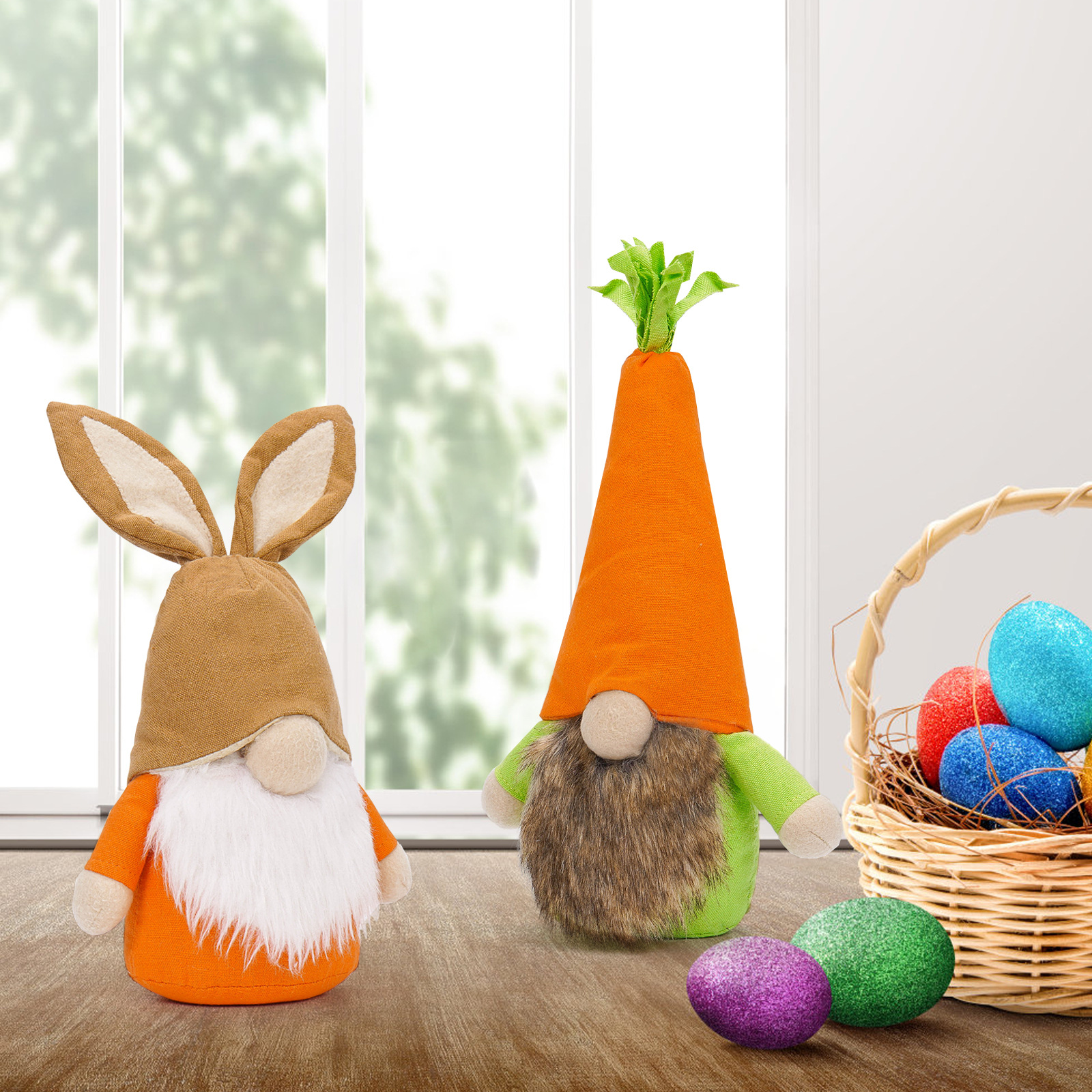 Cruz-frontera nueva muñeca de Pascua rábano conejo sombrero lindo muñeca Decoración Accesorios Para el hogar decoraciones de vacaciones