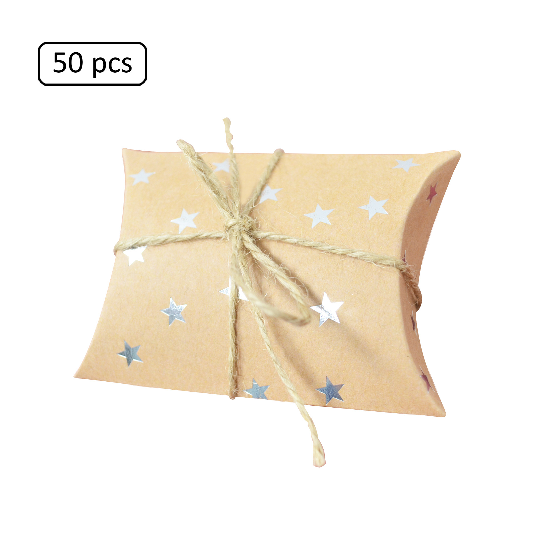 银色五角星+绳子