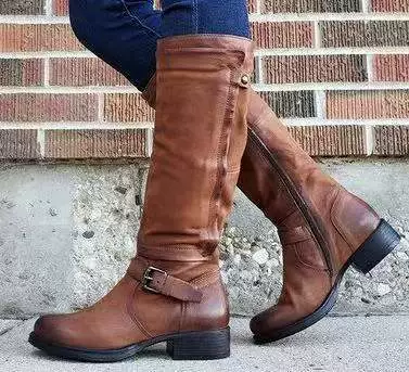 Желаю трансграничных поставок модель внешней торговли 2022 Зима Новые мужские ботинки квадратный каблук низкий каблук высокие рыцарские ботинки мужские ботинки