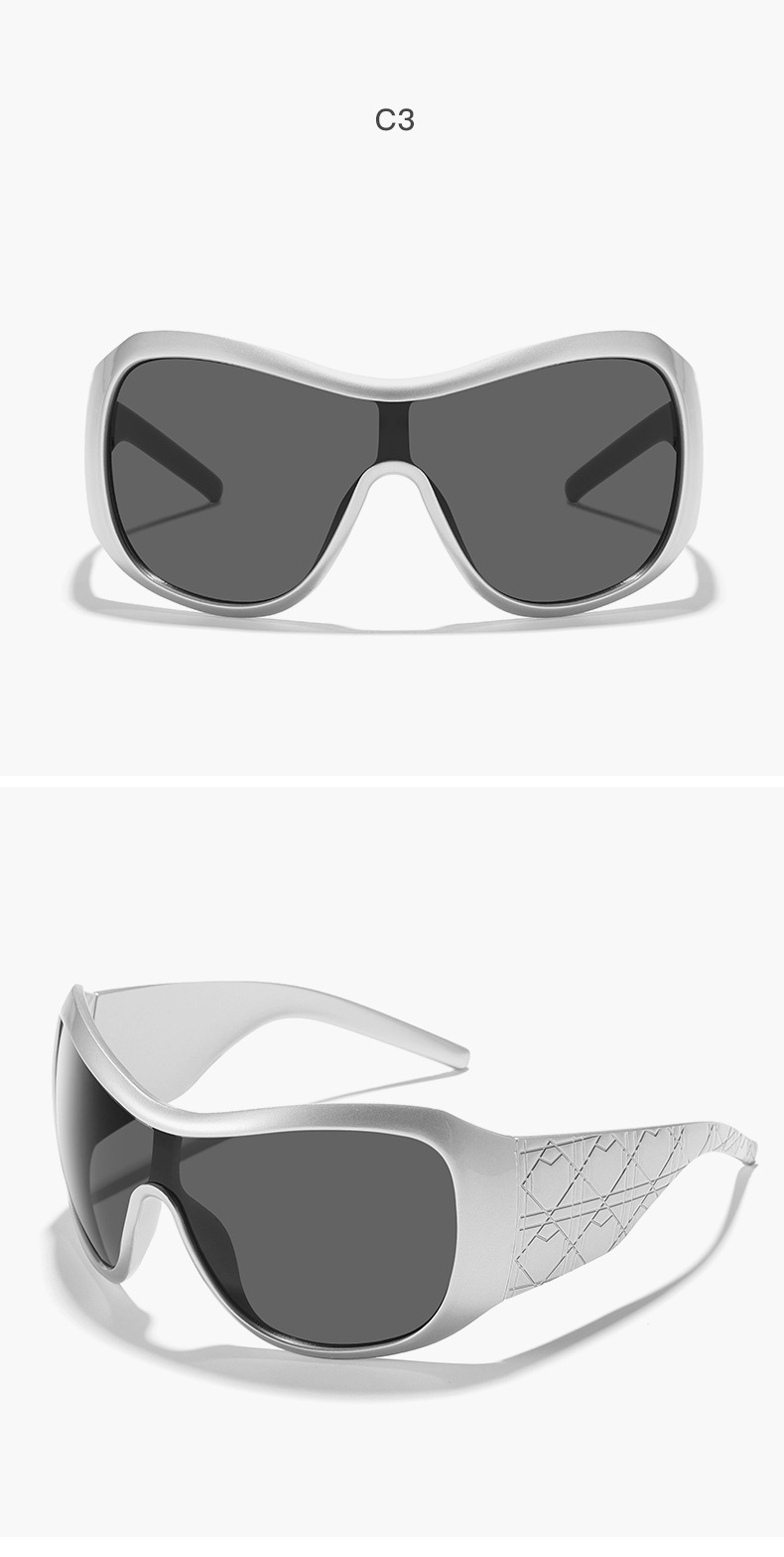 90g Weight Full Frame Glasses Structure Sunglasses Classification Ac, UV400 Protection Lens Material Square Glasses Style Outdoor, Travel Occasion Solid Color Pattern Unisex Gender Retro, Punk Style Grey, Black Color Retro Punk Solid Color Ac UV400 Protection Square Full Frame Women's Sunglasses 11