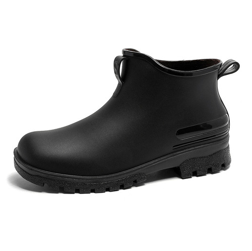 Cross-border fashion rain boots for men's outerwear, Korean style, versatile couple's model, slip-resistant rain boots with thick soles, comfortable, slip-resistant kitchen shoes for women.