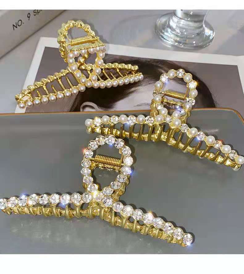 Korean rhinestone hairpin, pearl hairpin...