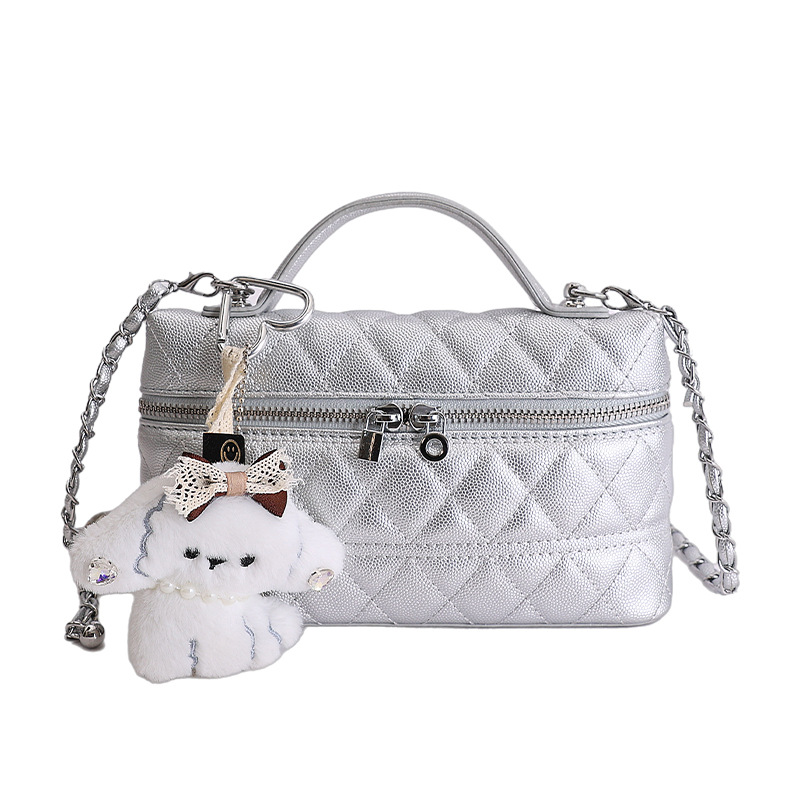Bolso de mano de alta sensación 2026 nueva moda cadena de diamante bolso de mujer nicho bolso de lujo ligero image 13