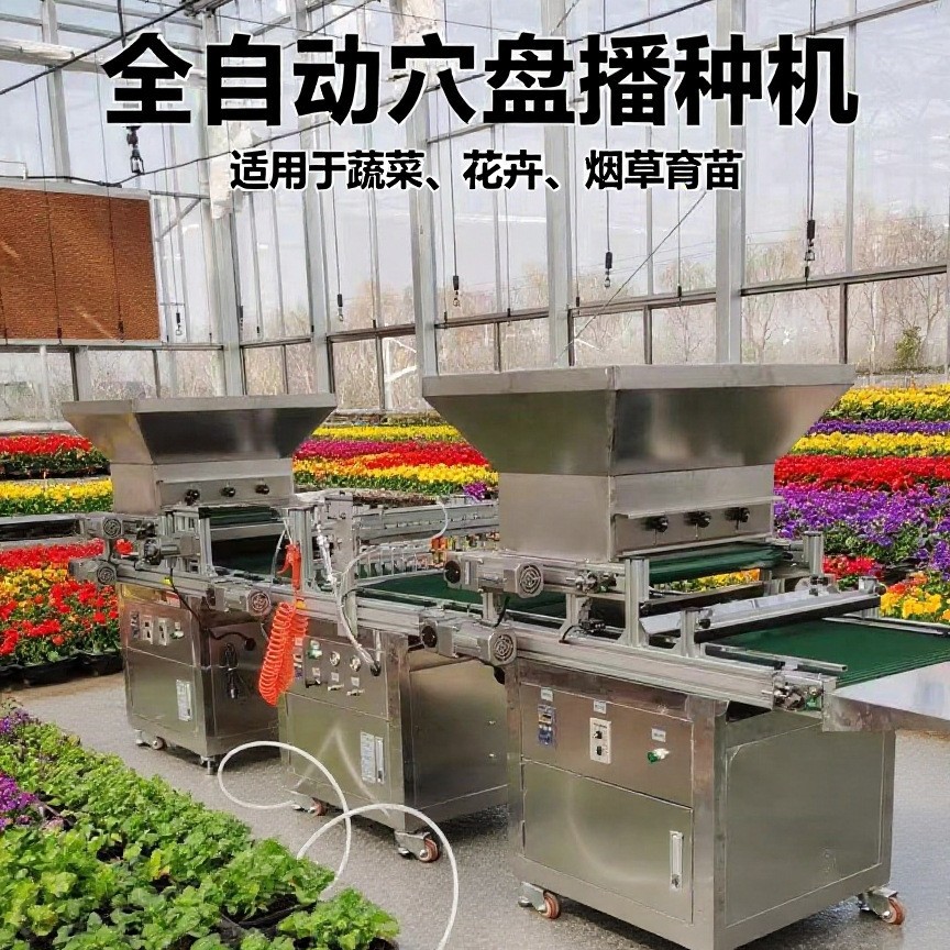大型穴盘播种机全自动育苗生产线花卉播种流水线点播种植专用设备