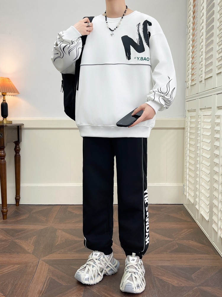 Fuente de fábrica primavera y otoño cuello redondo jerseys logotipo de impresión fijo juvenil juego deportivo casual hombre personalizado