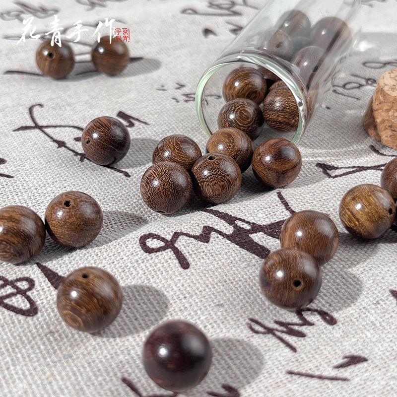 Natural Golden Sandalwood Bracelet Loose Beads 108 Sandalwood Wooden Buddha Beads diy Beads Cultural Toy Accessories Bracelet with Beads