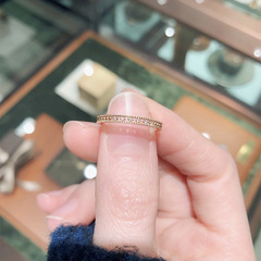 日系小清新ジルコン指輪小衆百合甘透かし彫りアクセサリー925銀ジルコン戒子女新卸売り