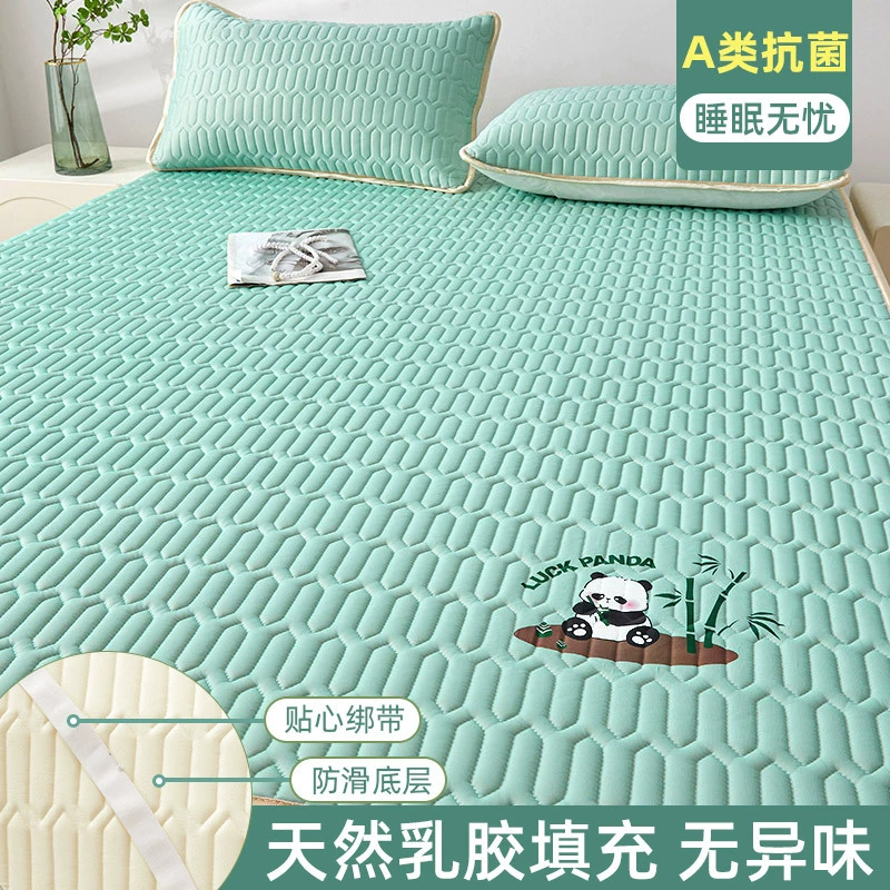 2025 Новый латексный ледяной шелковый коврик для матери и ребенка мультфильм один мягкий коврик складной прохладный матрас