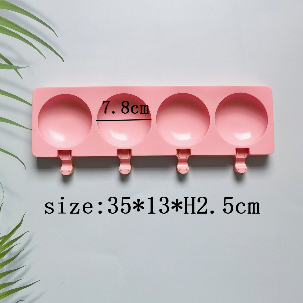 4 helados redondos 158 molde de silicona pastel helado pudín molde de postre jabón utensilios