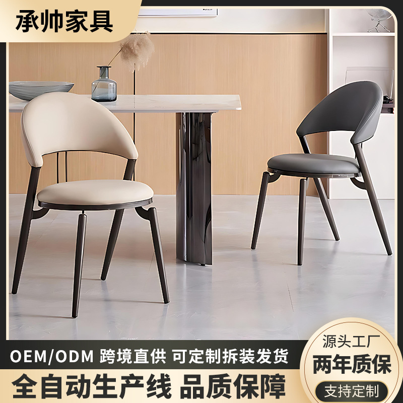 2025金属轻奢餐椅北欧现代简约餐厅家用儿童适用支架款座椅家具|undefined