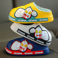 奥特曼冬季儿童棉拖鞋男女童大中小童包跟保暖防水加绒宝宝棉鞋