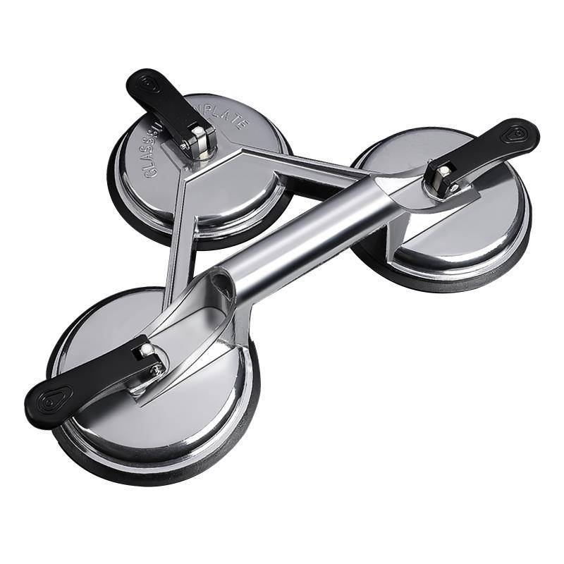 Azulejo de tres garras ventosa de vidrio fuerte mango resistente soporte de succión azulejo de piso techo lechón herramienta de instalación