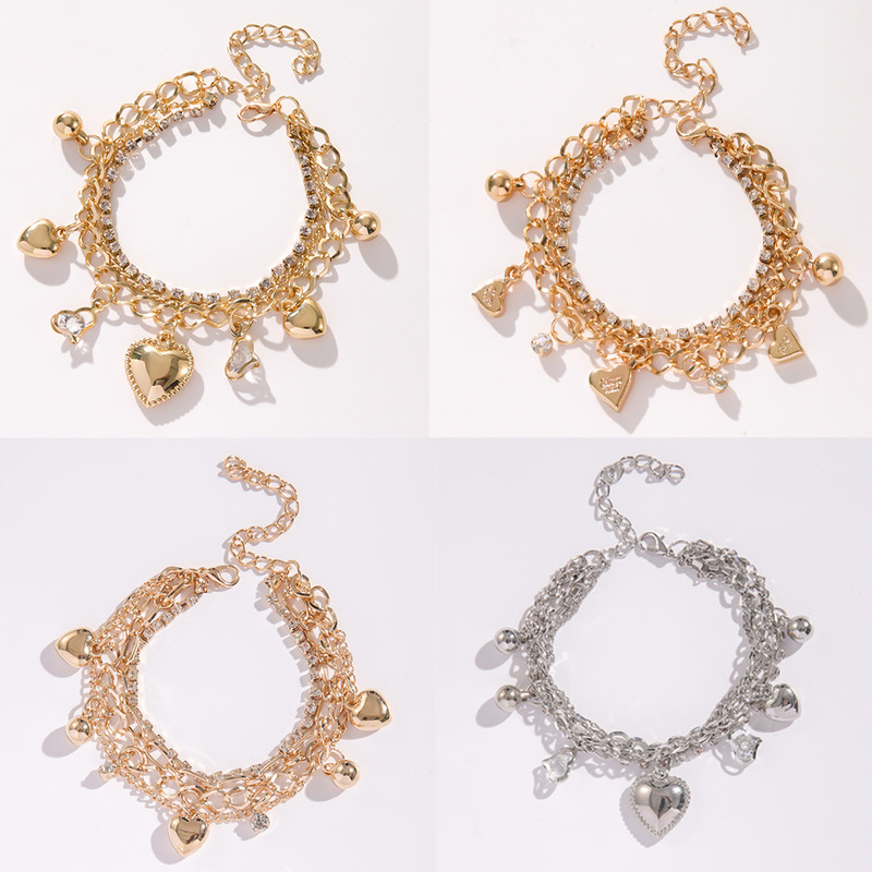 European and American Cross-border Explosions Multi-layer Bracelet Cold Wind Crown Love High Heels Pendant Chain Personalized Bracelet Jewelry European and American Cross-border Explosions Multi-layer Bracelet Cold Wind Crown Love High Heels Pendant Chain Personalized Bracelet Jewelry