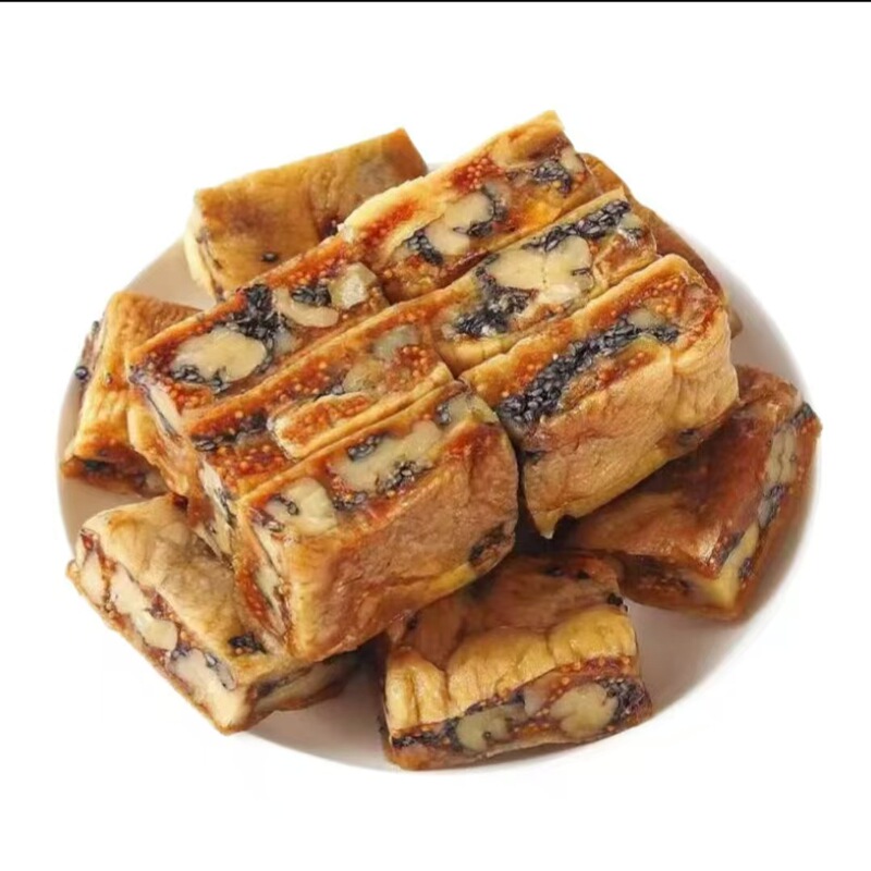 热销新货批发代发无花果黑芝麻夹核桃派软糯有料独立包装开袋即食|undefined