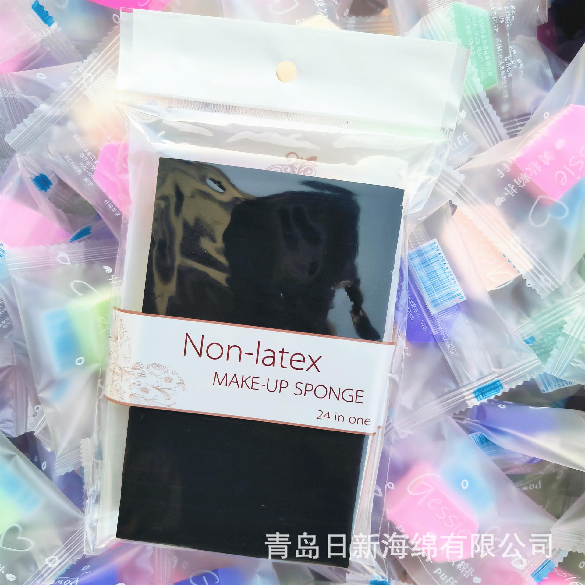 24-corte triángulo puff agua sin látex se hace más grande Matcha vino rojo hidrófilo húmedo y seco cojín de aire puff