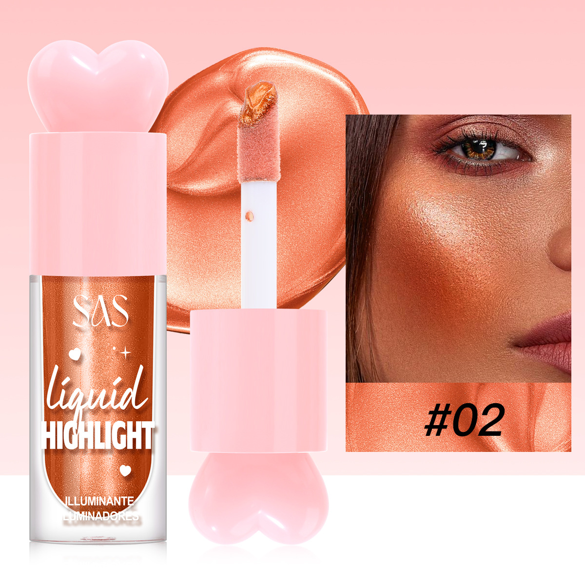 SAS venta caliente líquido transfronterizo de alto brillo, hidratación y reparación de brillo neto de red al por mayor SAC202A B