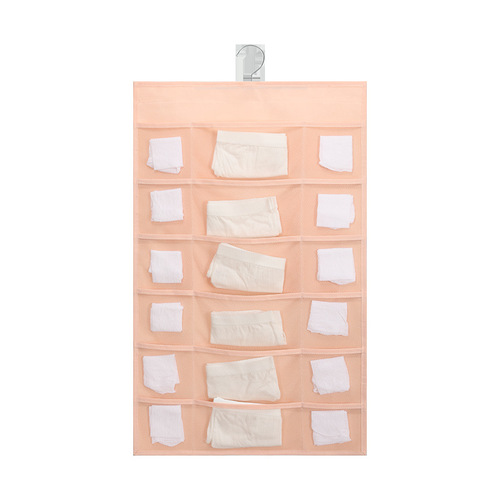 Double-sided underwear storage hanging bag dust-proof bra socks underwear hanging storage bag fabric door storage bag