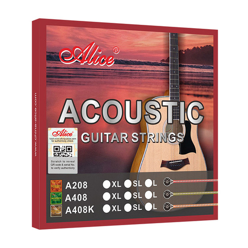 Alice A408K folk acoustic guitar string set steel core acoustic guitar strings 1-6 steel core string accessories