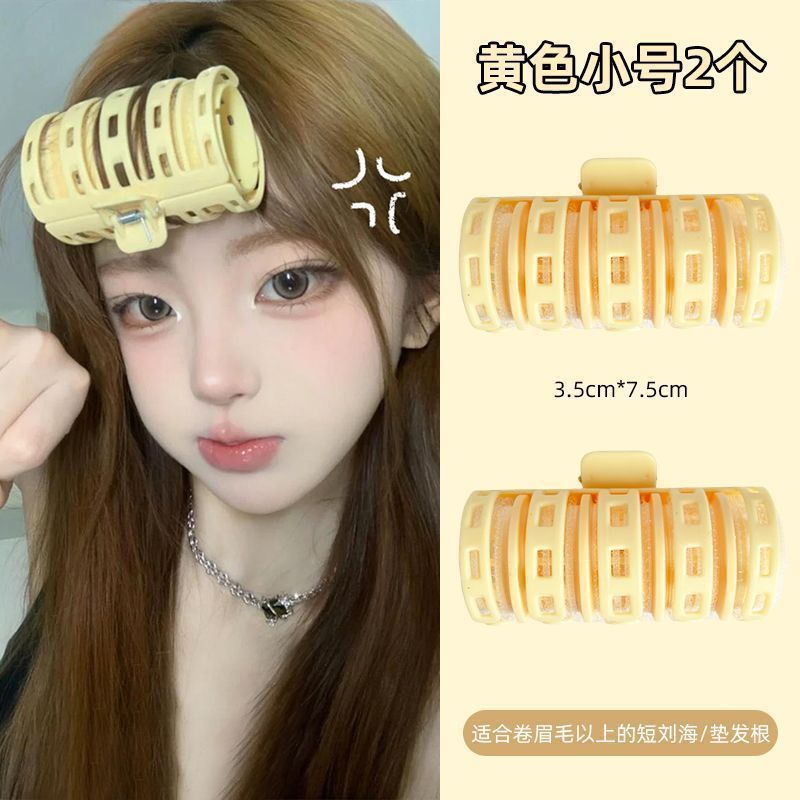 エアバングローラー、8の字バング、ふわふわカーリーヘア、フレンチスタイリングヘアアイロン、怠惰な学生カーリング、Lサイズ|undefined