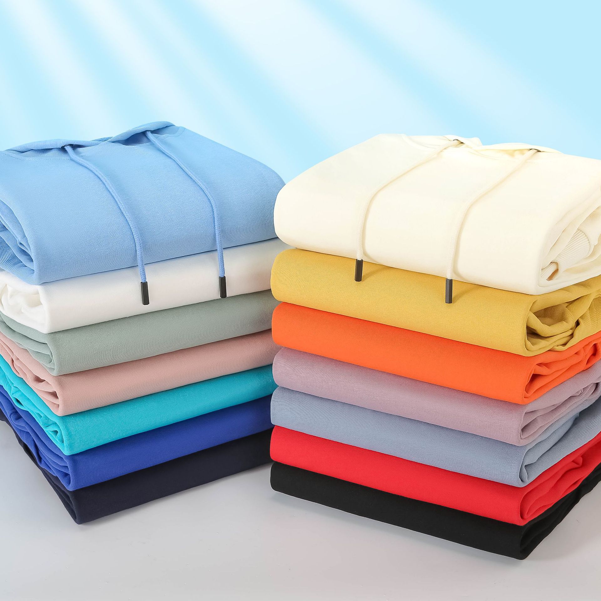 New style dropped shoulder hooded pullover pocket sweatshirt cotton couple loose large size annual party clothing can be printed with logo national trend style