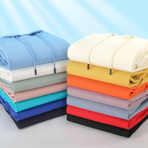 New style dropped shoulder hooded pullover pocket sweatshirt cotton couple loose large size annual party clothing can be printed with logo national trend style