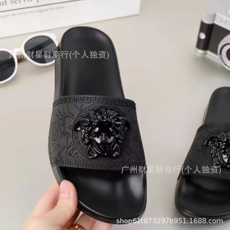 越南泰国高品质拖鞋批发夏季男女款金属美人头非洲个性凉拖代发潮