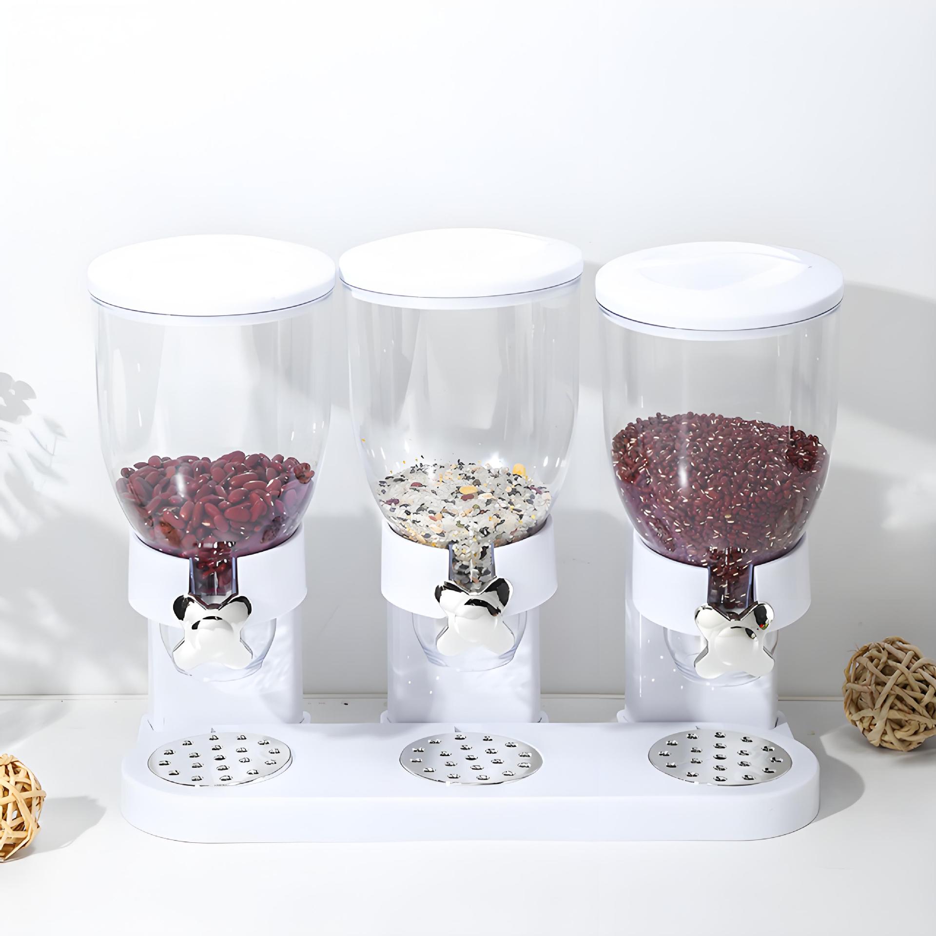 Cereal dispenser transfronterizo máquina de cereal olla de almacenamiento de granos de cocina olla de almacenamiento de bocadillos de frutas secas de avena