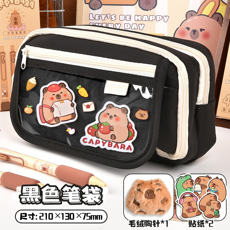 Estuche de lápices grande para niñas, escuela primaria, multifunción
