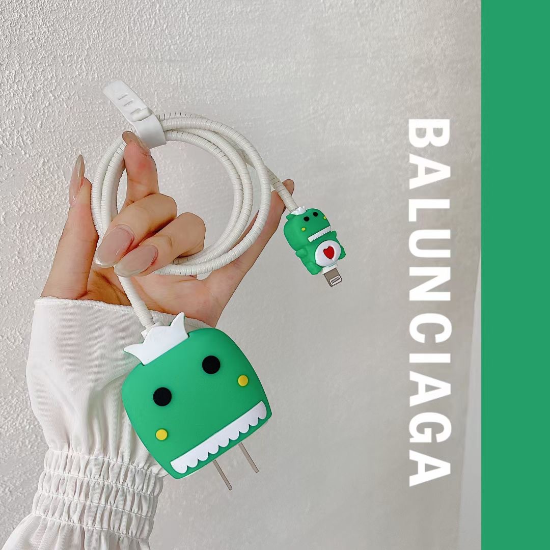 2023 nuevo cargador de dibujos animados cubierta protectora adecuada para Apple carga rápida cabeza 18/20W estándar europeo estándar americano aplicable