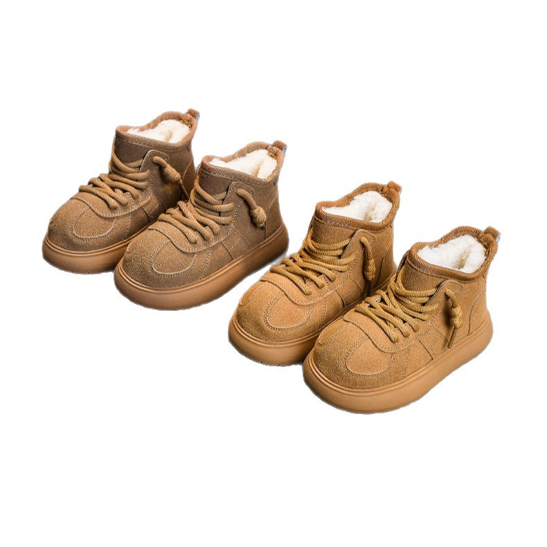 Botas de nieve para niñas 2024 invierno para niños botas de algodón gruesas botas de algodón antideslizante invierno versátil para niños mayores botas de algodón cálidas image 6