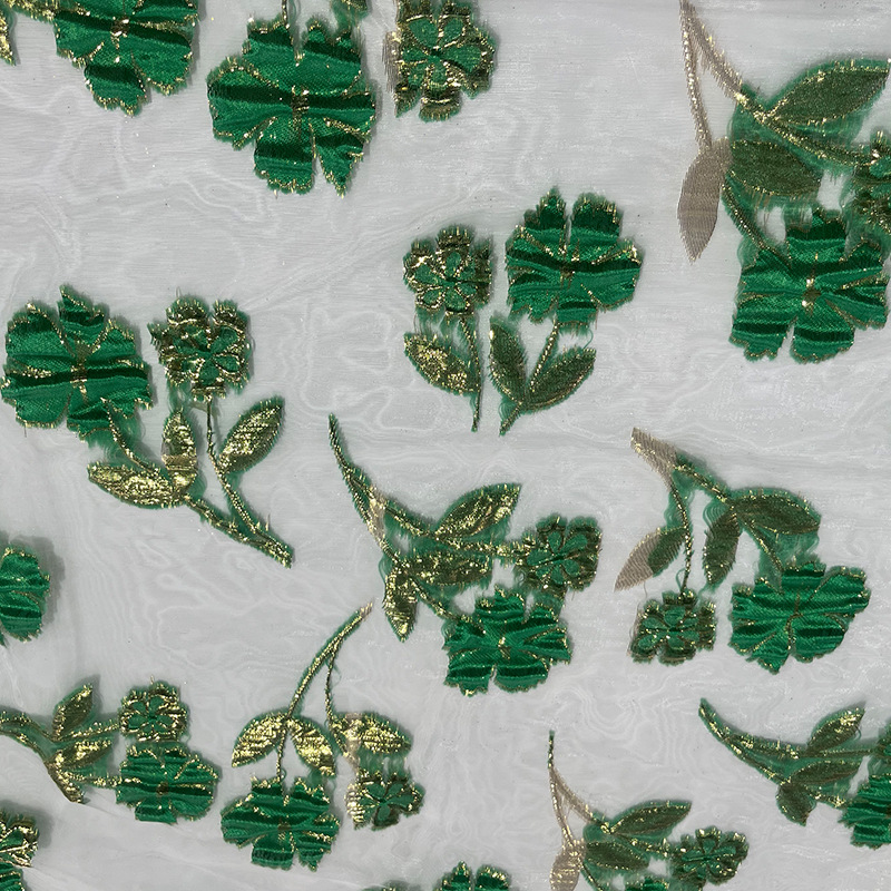 25 nuevo gaza de malla poliéster toda tela jacquard tela primavera-verano ropa de moda de mujer vestido
