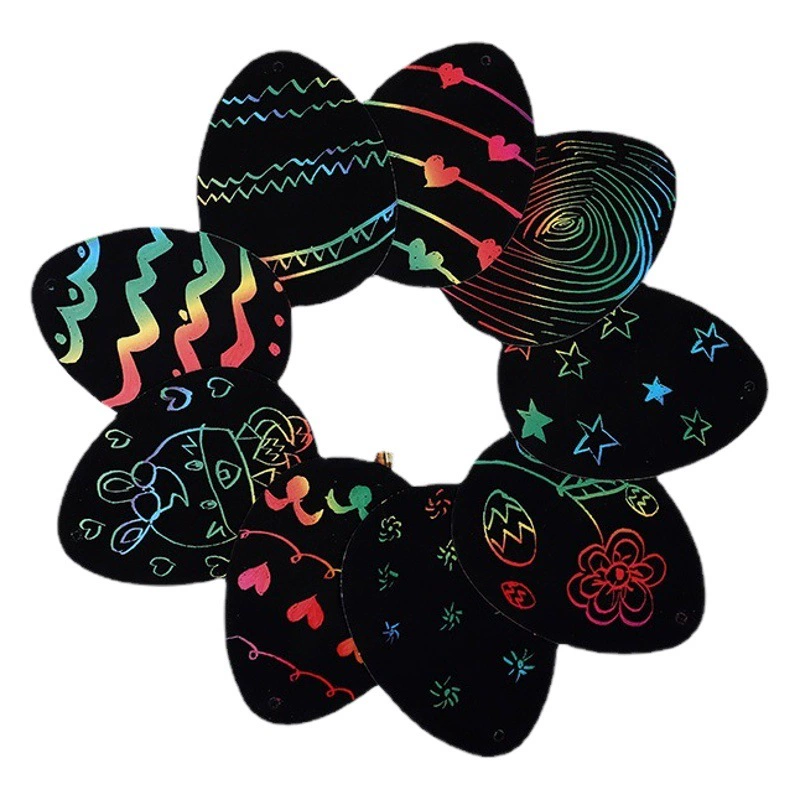 Производитель индивидуальных пасхальных яиц для скрапбукинга в наличии. Набор для самостоятельного изготовления красочных яиц с пятью цветами для скрапбукинга, идеально подходит для вечеринок.