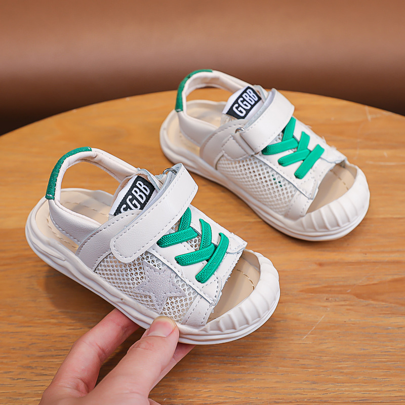 Sandalias para niños 2025, verano, punta cerrada, informales, para playa, suela suave, antideslizantes, ligeras, para niños y niñas