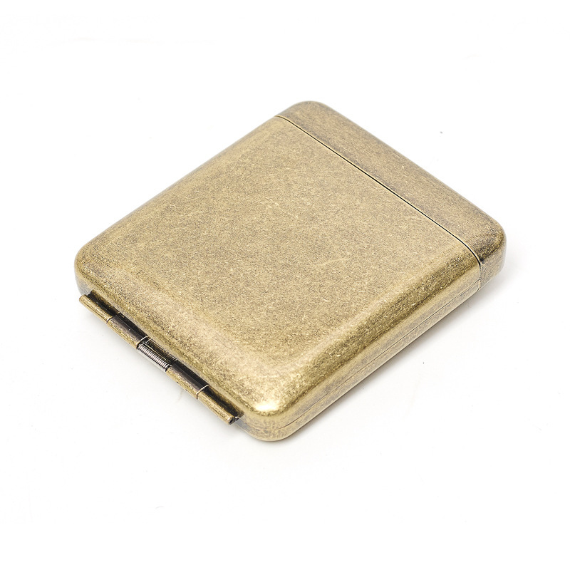 新しい rf-616 ブロンズレトロタバコケースメンズポータブル抗圧力金属フリップカバーパーソナライズされたタバコケースギフトボックス卸売|undefined