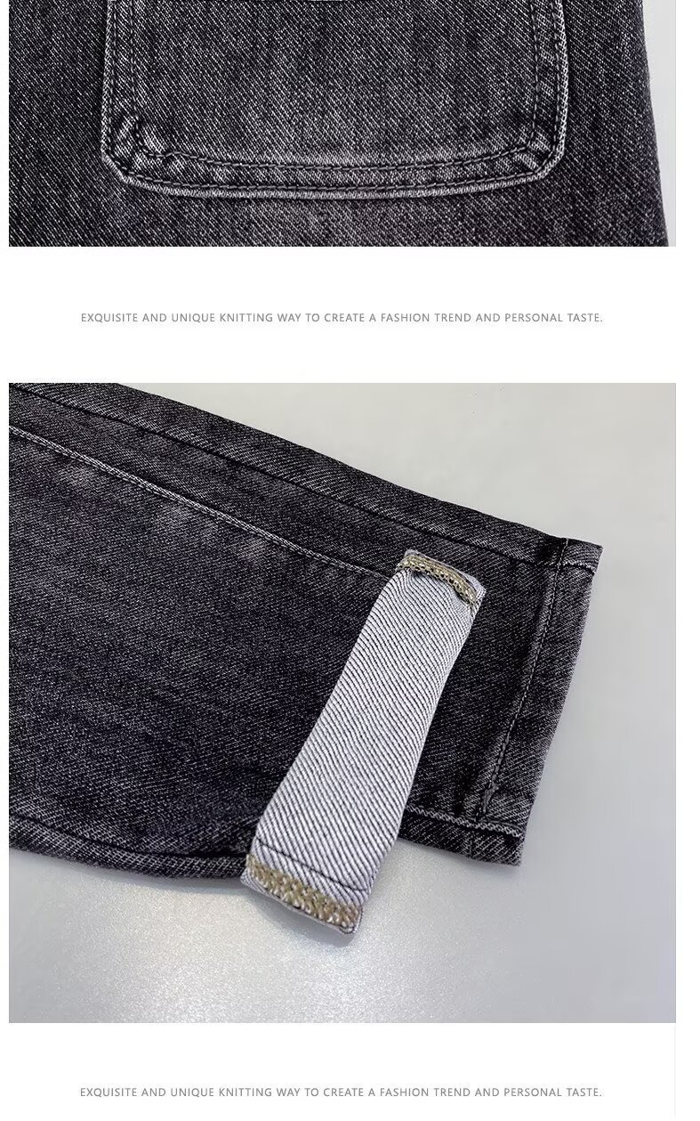 Herren Stretch Jeans Mit Elastischem Bund Und Geradem Schnitt_voghion.com