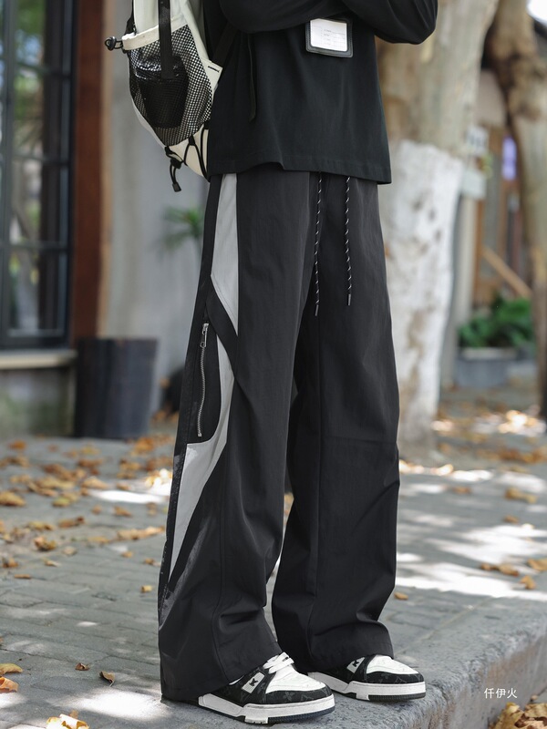 American-Style Color-Blocked Paratrooper Pants for Men, Spring and Autumn Couple's down Vest, Outdoor Hiking Sports Straight Loose-Fit Long Pants American-Style Color-Blocked Paratrooper Pants for Men, Spring and Autumn Couple's down Vest, Outdoor Hiking Sports Straight Loose-Fit Long Pants