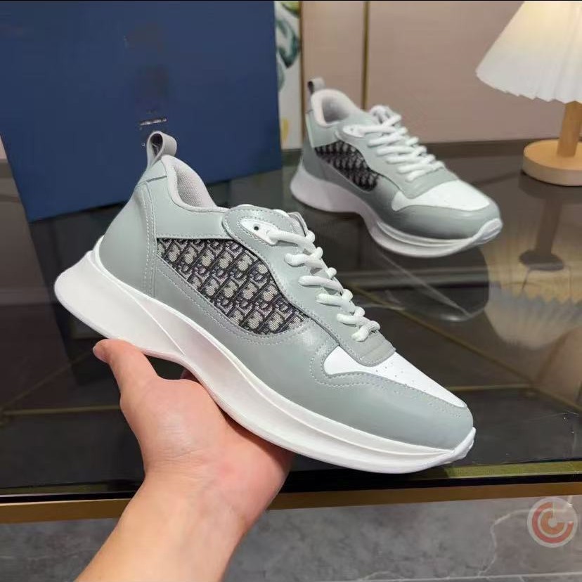 European Station Putian Men's Shoes Trbottomyy Low-Top D's Casual Shoes Letter Presbyopic Embroider Thick-Soled Lace-Up Sneakers