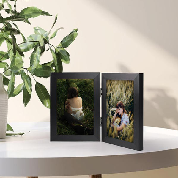 Cross-Border Hot Selling Amazon Wooden Photo Frame Wall Hanging Frame Size A4 8K Hinge Solid Wood Picture Frame Photo Frame Wholesale