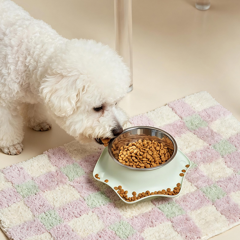 Elevated pet bowl, stainless steel dog bowl, cat bowl, anti-spill, anti-ant, dog feeder, anti-black mouth, neck-protecting dog bowl Elevated pet bowl, stainless steel dog bowl, cat bowl, anti-spill, anti-ant, dog feeder, anti-black mouth, neck-protecting dog bowl