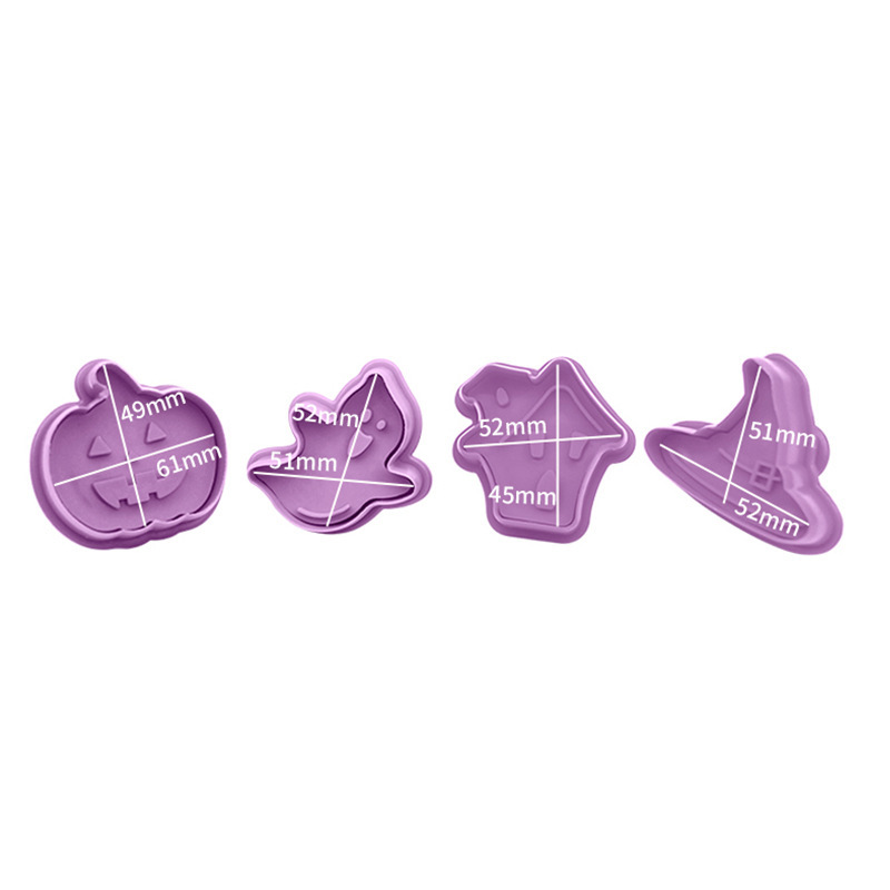 En stock 3D de dibujos animados Halloween tema galleta molde traje prensa fondant cake molde traje image 7