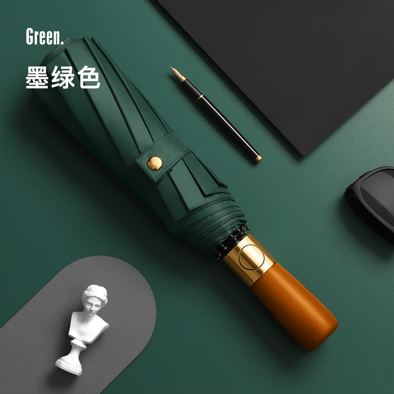 Paraguas, paraguas plegable, paraguas automático de doble varilla inversa, paraguas para lluvia o sol, resistente a tormentas, revestimiento negro engrosado, tamaño grande, doble varilla.