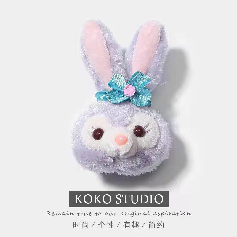 Un gran número de estrellas en stock Delu conejo broche nueva Duffy conejo de dibujos animados lindo Ropa Accesorios tocado