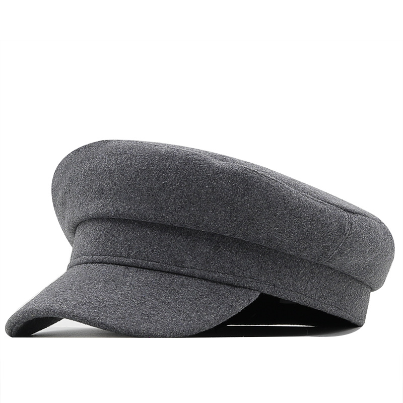 Autumn And Winter New Style Simple Solid Color Military Cap Retro Casual Wild Flat Cap Wholesale display picture 3