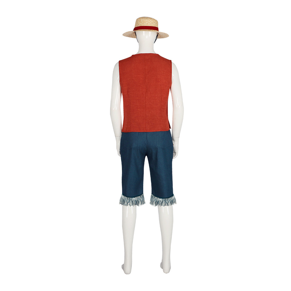 Rey del mar luffy vida real película traje de una pieza y el país cos traje Halloween Cosplay rendimiento