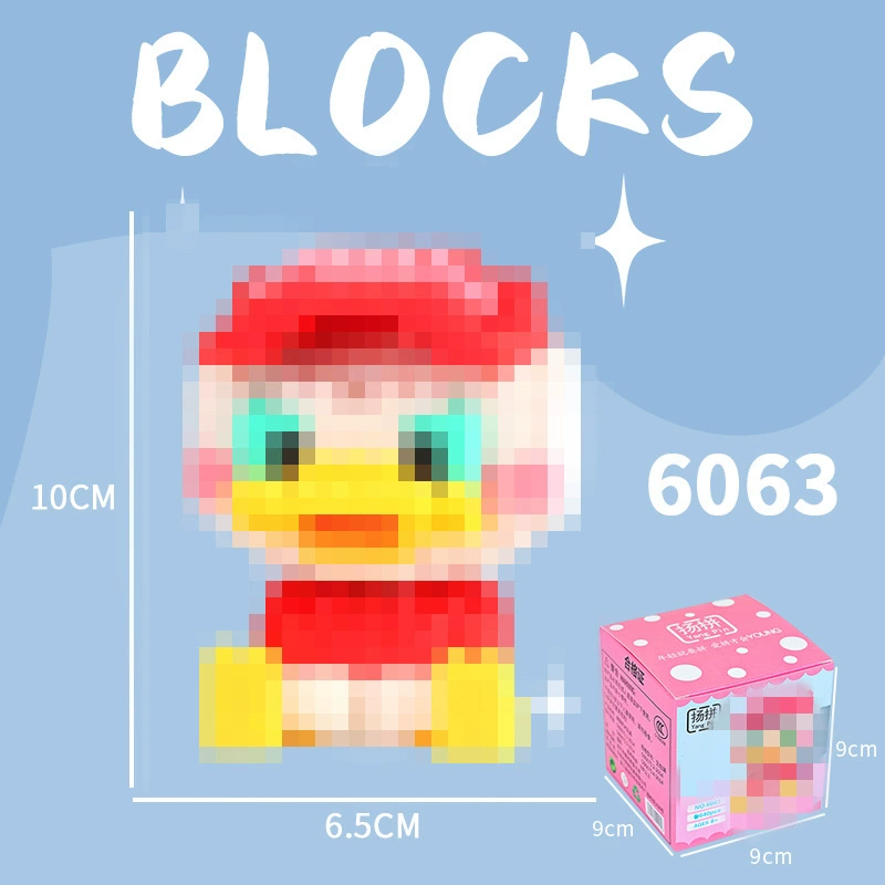Cartoon Building Block Toy Set, Mini Constructor Doll, 9×9×9 cm, Assorted Character Designs