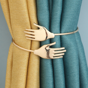 Modern light luxury curtain strap alloy finger palm curtain strap non-perforated curtain buckle curtain clip wholesale