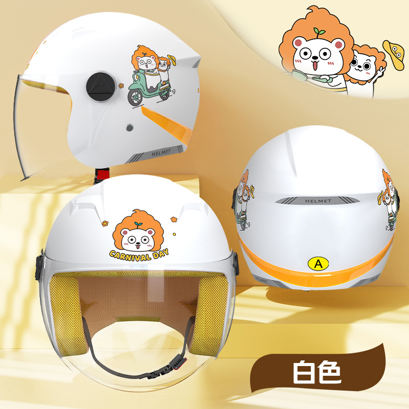 Casco 3C certificado para niños coche eléctrico caliente invierno para niños y niñas medio casco cuatro estaciones casco de seguridad universal para niños y estudiantes