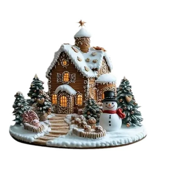 Оптовая продажа от производителя — Хиты продаж для трансграничной торговли: Дед Мороз, пряничный человечек, елка, разноцветная акриловая подставка для декора.