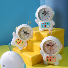 Astronaut Alarm Clock Hanging Cartoon Night Light Clock Children's Room Bedside Clock Ornaments Student Gifts
