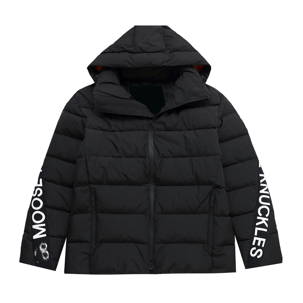European and American style MO unisex down jacket, water-repellent fabric, winter hooded coat, trendy European brand, cross-border affordable alternative.